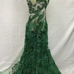 2025 High-End Luxury Handmade Beaded Lace Fabric Nigerian Sequins Mesh Lace Fabric Red French Mesh Net For Wedding Dress KB4991