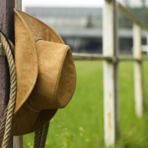 Khaki knot vintage do old leather men’s and women’s large eave riding country cowboy hats for