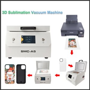 Mini Portable SMC-A5 3D Vacuum Sublimation Machine for iPhone 16 16e 15 14 pro max XR DIY Thermal Heat Press Film Back Cover