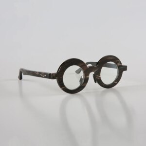 Women Eyeglass Frames Unique Vintage Round Retro Optical Lenses Stripes Handmade Buffalo Horn Pescription Man’s Glasses Frames