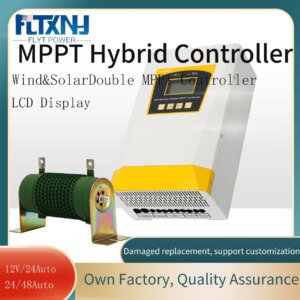 6KW Dual MPPT Wind Energy Hybrid System Charging Solar Controller 12V 24V and 24V 48V Automatic Adjustment Household Wind Power