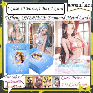 YiSheng ONEPIECE Diamond Metal Cards Anime One Piece Cards Nami Luffy Character Cards Game Child Gifts Toys