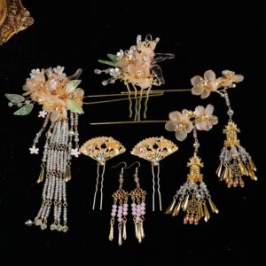 Xiuhe Headdress 2025 High Sense New Chinese Ancient Style Tassel Hair Pin Hair Accessories Han Chinese Clothing Cheongsam