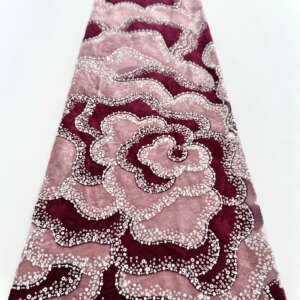Nigerian Luxury Sequins Velvet Lace Fabric 2025 High Quality Beads African Lace Fabric French For Women Wedding Party Dresses