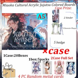 New Miaoka Cultural Acrylic Jujutsu Colored Boards JJK Booster Box Gojo Satoru Nanami Sukuna Hobby Chrismas Gift