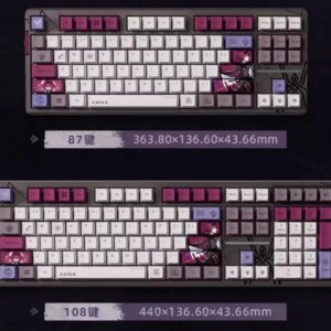 Anime Honkai: Star Rail Official Kafka Mechanical Keyboard Custom Tri-Mode Wired Wireless Bluetooth 5.0 Rgb Backlight Keyboard