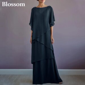 Customized Simple Mother Of The Bride Dress Half Sleeve A-line Evening Gown For Wedding Shiny Appliques Prom Dresses 2025