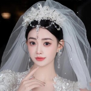 Bridal Crown Headdress Wedding Forehead Super Mori Wedding Wedding Dress Birthday Crown