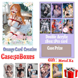 Orange Card Creative One Piece Hancock Uta Nami Vivi Pure metal diamond cards thermosensitive Card TCG Booster Game Card Gifts