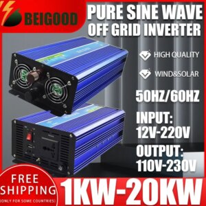 BEIGOOD 10000W 15000W 20000W Single Phase Pure Sine Wave Off Grid Wind Turbine Solar Inverter 12V~110V DC 100~240 VAC Output