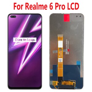 6.6”Original For Realme 6 Pro LCD Display Screen Touch Panel Digitizer Replacement Parts For Realme 6 Pro LCD RMX2061, RMX2063