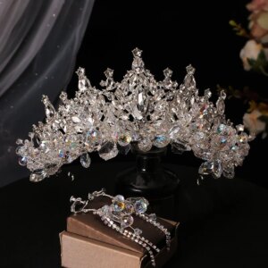 Bridal Headdress Wedding Dress Crown Hair Ornament Large Heavy Industry Crown Beautiful Shape Studio Trip Shoot Ornament