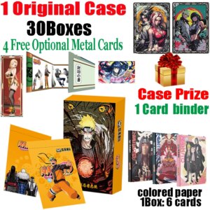 OU MAN CHAO WAN Naruto Colored Paper Anime Uzumaki Naruto Uchiha Sasuke Hyuga Hinata Metal Diamond Ticket Triple Folding Cards