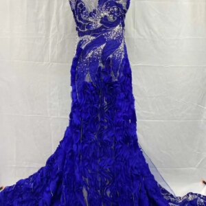 Luxury 3D African Nigerian Groom Sequins Beads Lace Fabric 2025 High Quality French Tulle Lace Fabric For Bridal Dress Party