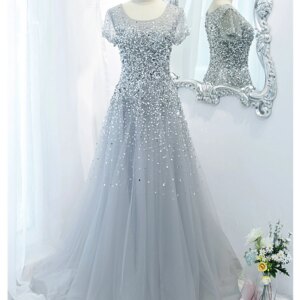 Stunning Mother of the Bride Dresses Real Pictures Scoop Short Sleeves Navy, Burgundy Party Dress L&P DQL Studio