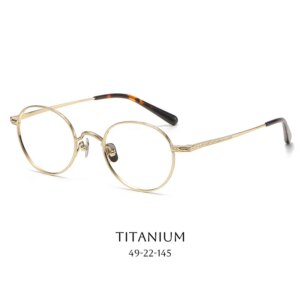 Japanese Classic Titanium Glasses Round Frame Blue Light Blocking Computer Eyeglasses Retro Designer Trend Optical Frame for Men