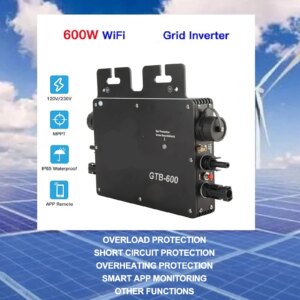 Grid Tie Inverter Inverter Solar Power Grid Tie 600W WIFI Control Automatic Identification AC120 Solar Grid Inverter