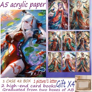Wholesale latest goddess story [Blue silk] Collection card A5 acrylic color paper card hobby sexy characters toys gift wife biki