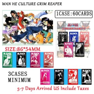 Wholesales Grim Reaper Card Collection Booster Box Metal Card Bleach Cartoon Anime Playing Game Board Cards