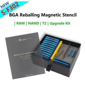 Sofix S-F302 BGA Reballing Jig with Complete Stencils for Applying Solder Balls to BGA Chips Including NAND RAM and T2 Stencils