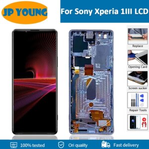 Original 6.5″For Sony Xperia 1 III LCD Display Touch Screen Digitizer Assembly Replacement For Sony x1III XQ-BC72 lcd with Frame