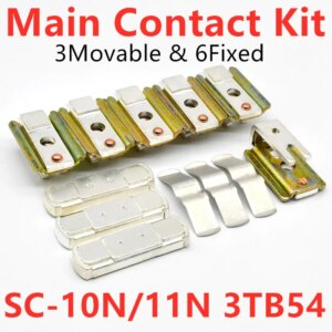 Main Contact Kit For 3TB54 SC-10N SC-11N 3TY6540-0A OA Moving and Fixed Contacts Contactor Contacts Replacement Kit Spare Parts