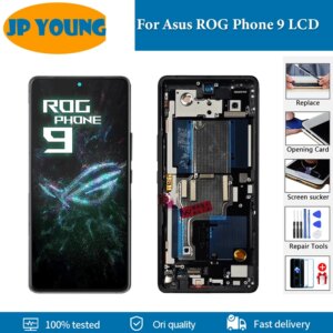 Original 6.78″ AMOLED For Asus ROG Phone 9 LCD Display Touch Screen Panel Digitizer Assembly For Asus ROG 9 LCD Replacement Part