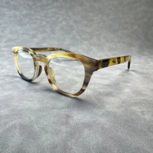 Men’s Women Glasses Frames Unique Vintage Retro Handmade Honey Black Horn Prescription Eyeglass Frames Optical Lenses Eyeglasses