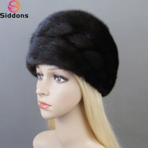 Hot Sale 2025 New Winter Snow Unisex Natural Mink Fur Beret Bomber Hats Caps Luxury Women Real Mink Fur Hat Cap