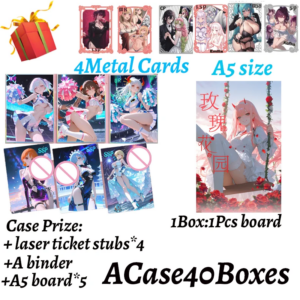 New Goddess A5 Boards Waifu Rose Garden Spicy Hobby Doujin Rare Collectible Boards Trade Card Hutao Ganyou Anime Gift Toys
