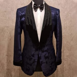 Customized Jacquard Wedding Men’s Suit Wedding Party Slim Fit 2-Pieces Tailor-Made Formal Occasions Prom Classic Groom Suits