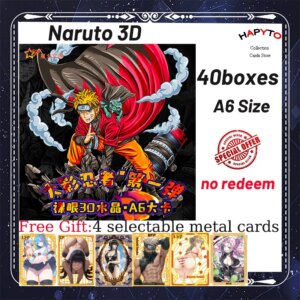 Wholesale Case Newest Naruto Cards Naked Eye 3D Crystal A6 Card Hinata Sakura Sasuke Booster Box TCG Hobby Gift