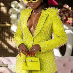 Luxury Beading Stone Suits Women Single Breasted Ladies Business Office Prom Blazer Customized 2-Piece Bride Of Mother Dresses