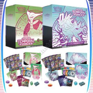 Original Pokemon Card Us Version PTCG Scarlet&Violet SV5 Walking Wake Iron Leaves ETB Elite Box Anime Board Game Cards Kids Gift