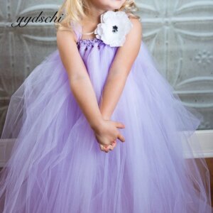 Customized Flower Girl Dress Kids Sleeveless Princess Big Flower Ankle Length Wedding Lace Besch Ball Gown Dance Dresses 2025