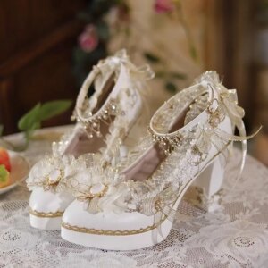 2025 New Flower Wedding High Heel Ball Handmade Adult Ceremony Gorgeous Chunky