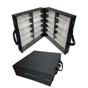 Briefcase Style Portable Eyewear Sample Suitcase Handbag for 24pcs Optics/Suns