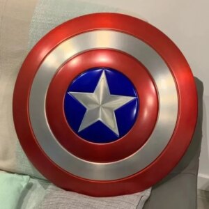 60cm Full Metal Captain America Shield Perfect Version Unpainted/Painted Weapons Cosplay Costume 1/1 Party Props