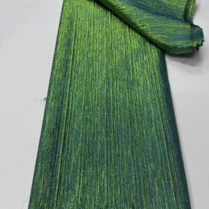 5 Yards High Quality 2025 African Green Brocade Jacquard Nigerian Red French Mesh Embroidery Fabric For Cloth Sewing KB5001