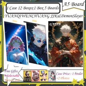 New YUANQIWENCHUANG Jujutsu Kaisen&Demon Slayer A5 Board Gojo Satoru Nanami Hobby Collection Cards Doujin Box Kids Toys Gifts