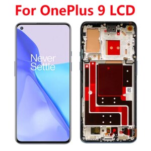 6.55“ Original For OnePlus 9 LCD Display Screen Sensor Panel Digiziter Assembly For OnePlus 9 LCD WIth Frame LE2113, LE2111