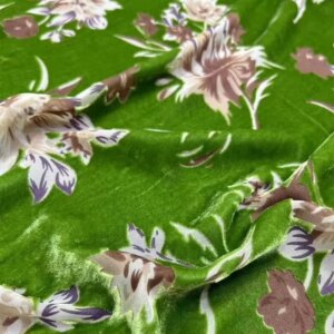 Real Silk Velvet Surface Cut Flower Velvet Acid Printed Lustrine Fabric Cheongsam Dress Shirt Silk Clothing Fabric
