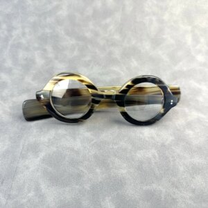 Eyeglass Frames Unique Round Small Round Retro Handmade Natural Horn Prescription Man Glasses Frames Optical Lenses Eyeglasses
