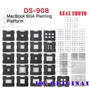 DS-908 BGA Reballing Platform Set for Mac Notebook CPU GPU PCH SMC RAM Flash Memory Chips Soldering Tool Tin Planting Stencils