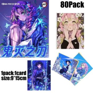 Demon Slayer Cards Booster Box Collection 9*15cm Wholesale Playing Cards Games Board Party Kids Toys Mystery Pack