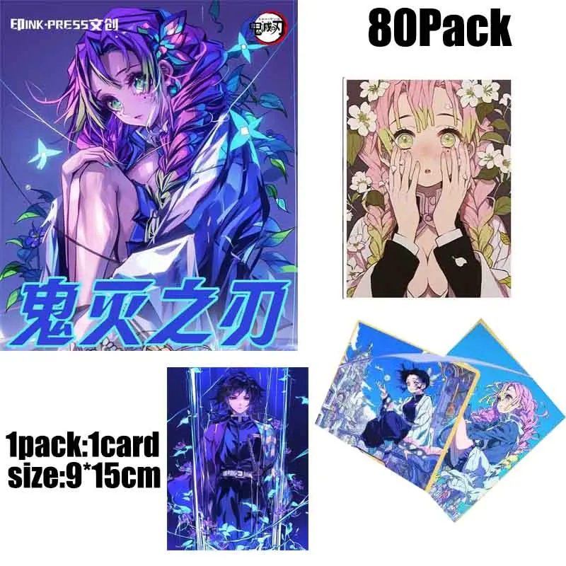 Demon Slayer Cards Booster Box Collection 9*15cm Wholesale Playing Cards Games Board Party Kids Toys Mystery Pack