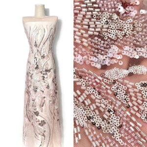 5Yards Luxury African Sequins Groom Lace Fabric 2025 High Quality French Nigerian Beaded Lace Fabric For Wedding Dress