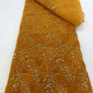 African Beads Groom Tulle lace Fabric 2025 High Quality Sequins Embroidery French Tulle Laces For Nigeiran Party Sewing