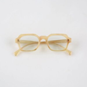 Women Eyeglass Frames Unique Square Retro Vintage Handmade Honey Horn Prescription Man Glasses Frames Optical Lenses Eyeglasses
