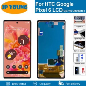 6.4″Original For Google Pixel 6 LCD Display GB7N6, G9S9B16 G9S9B GA02920-GB Touch Screen Digitizer For Google Pixel 6 With Frame